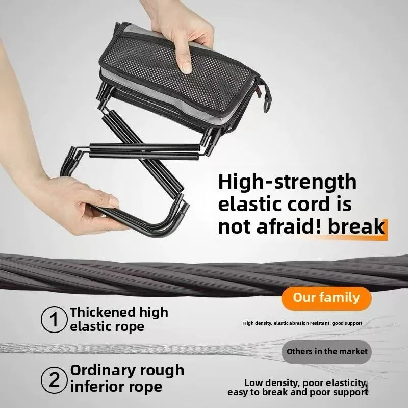 Folding Backpack Stool Portable Small Mazar Satchel Pen Bag Stool Outdoor Folding Chair Ultra Light Fishing High Speed Rail