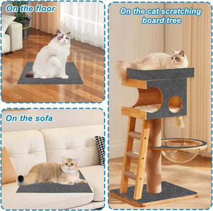 Wall Self-Adhesive Anti Cat Scratch Sofa DIY Cats Scratch Protection Paws Sharpen Trimmable  Carpet Cats Scratch Board