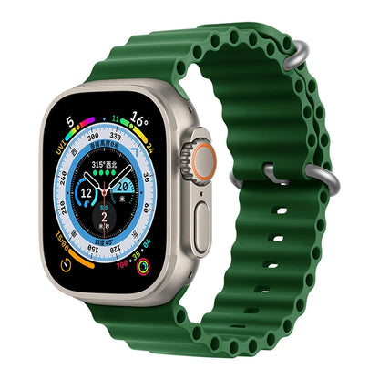 Ocean Strap for Apple Watch Ultra 2 Band 49mm 44mm 40mm 45mm 41mm 42mm 46mm 38mm Silicone Bracelet iWatch Series 10 9 SE 8 7 6 5