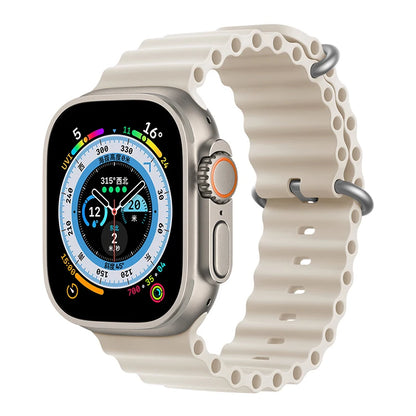 Ocean Strap for Apple Watch Ultra 2 Band 49mm 44mm 40mm 45mm 41mm 42mm 46mm 38mm Silicone Bracelet iWatch Series 10 9 SE 8 7 6 5