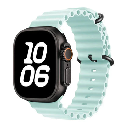 Ocean Strap for Apple Watch Ultra 2 Band 49mm 44mm 40mm 45mm 41mm 42mm 46mm 38mm Silicone Bracelet iWatch Series 10 9 SE 8 7 6 5
