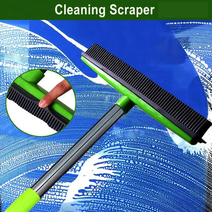 3in1 Adjustable Long Handle Silicone Broom For Pet Hair Removerrubber Floor Brush Multifunctional Carpet Hardwood Cleaning Tool