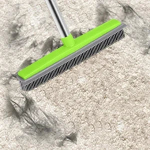 3in1 Adjustable Long Handle Silicone Broom For Pet Hair Removerrubber Floor Brush Multifunctional Carpet Hardwood Cleaning Tool