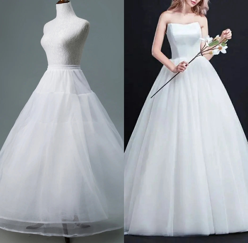 4/6/8 Layers Tulle Petticoat Wedding Accessories Chemise Without Hoops For A Line Wedding Dress Wide Puffy Underskirt