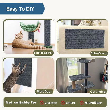 Wall Self-Adhesive Anti Cat Scratch Sofa DIY Cats Scratch Protection Paws Sharpen Trimmable  Carpet Cats Scratch Board