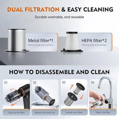 12000Pa Wireless Car Vacuum Cleaner 5600mah 120W High-power Vacuum Cordless Handheld Auto Portabale Vacuum Cleaner For Xiaomi