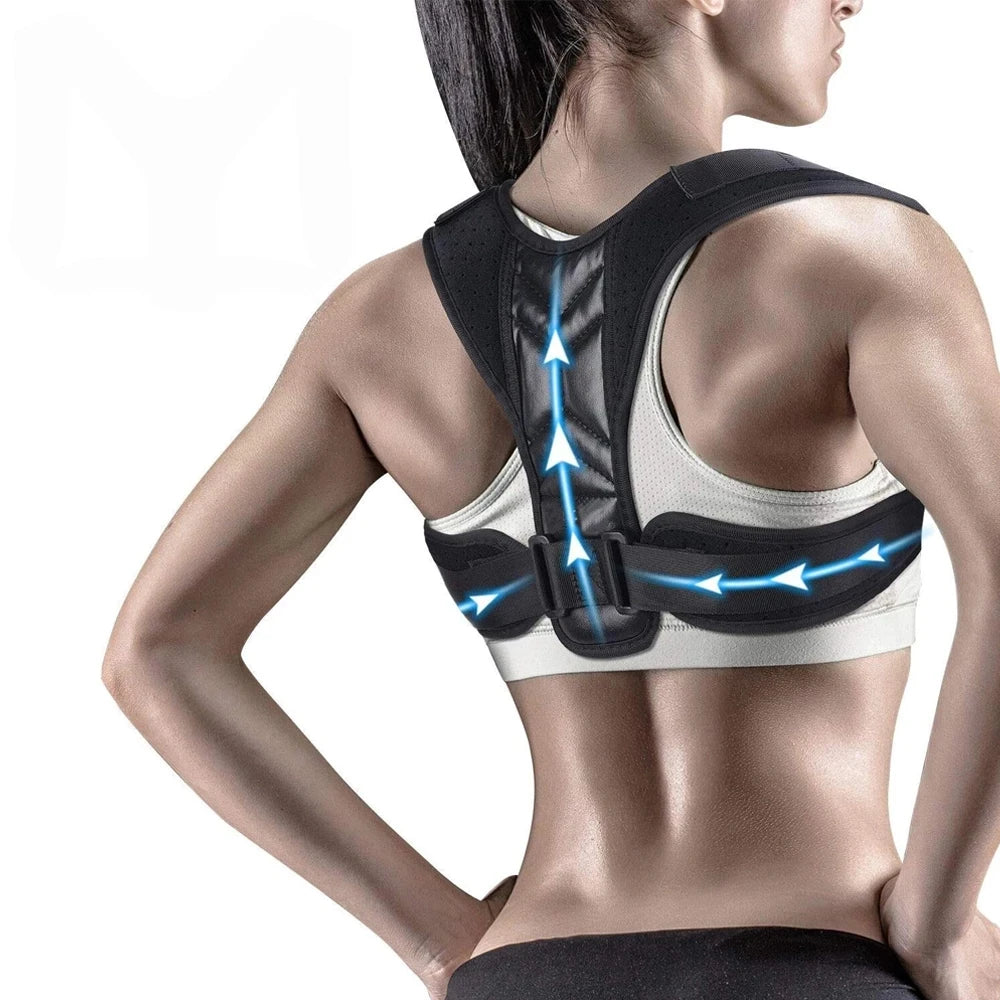 Adjustable Breathable Back Posture Corrector Home Office Man Woman Shoulder Support Correction Belt Repair Straight Shoulders