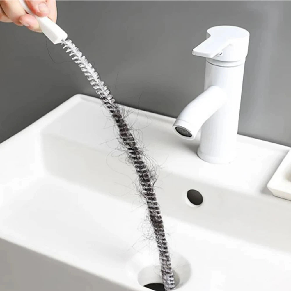 1 PC Pipe Dredging Brush Flexible Bathroom Hair Sewer Sink Cleaning Brush Bendable for Home Kitchen Sink Bathroom Hair Sewer