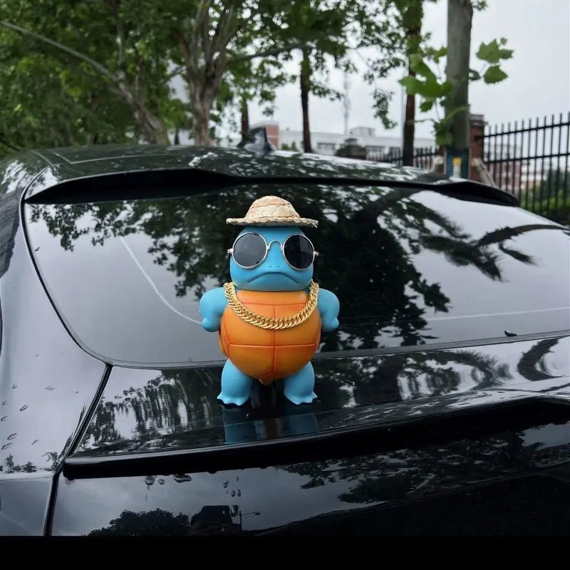 Hot Arrival Anime Pokemon Squirtle Spray Water Jenny Turtle Model Car Accessories Spray Water Big Size Proud And Cute Gifts Toys