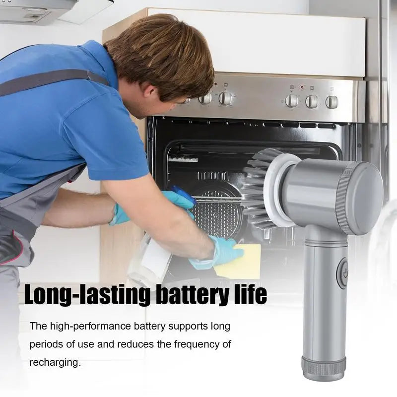 Cordless Electric Cleaning Brush Electric Kitchen Cleaning Scrubber Brush Lightweight Design Cleaning Tool For Kitchen Outdoor