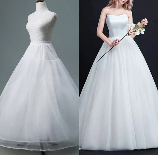 4/6/8 Layers Tulle Petticoat Wedding Accessories Chemise Without Hoops For A Line Wedding Dress Wide Puffy Underskirt