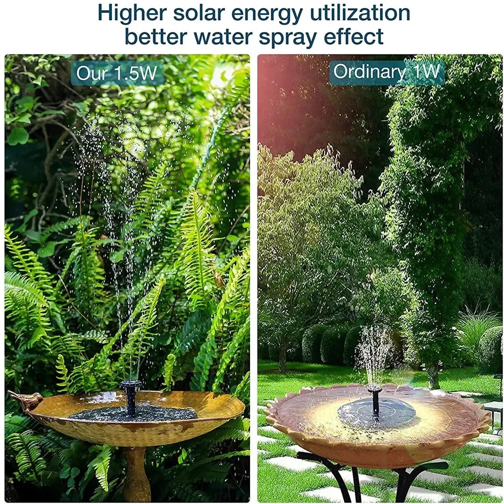 13/16/18cm Floating Solar Panel Solar Fountain Pump Bird Baths Garden Outdoor Water Pool Pond Decor