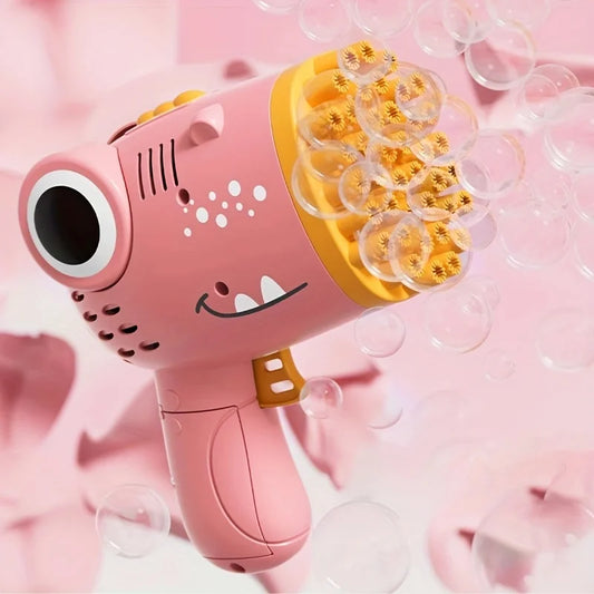 40 Hole Dinosaur Bubble Handheld Bubble Machine, Electric Bubble Gun, Outdoor Wedding Party Toy