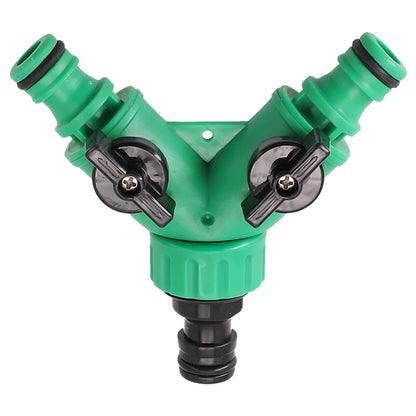 Valve Water Quick Connector Y Shape Hose Pipe Plastic Splitter Tools 2 Way Accessory Garden Brand New Suitable