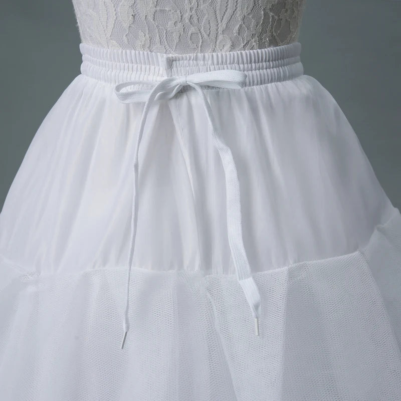 4/6/8 Layers Tulle Petticoat Wedding Accessories Chemise Without Hoops For A Line Wedding Dress Wide Puffy Underskirt
