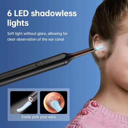 Smart Visual Ear Cleaner Ear Sticks Otoscope Type-C Charging Endoscope Wax Removal Tool Earpick MIni Camera Health Care Set