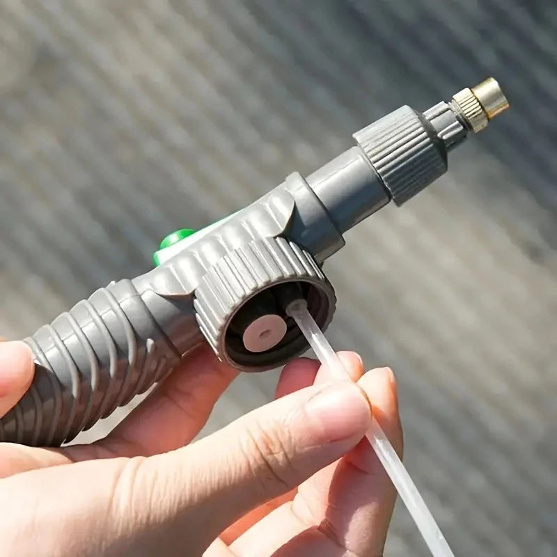 Handheld High-Pressure Manual Sprayer with Adjustable Nozzle - Continuous Pressure, Battery-Free Garden Tool for Gardening & Urb