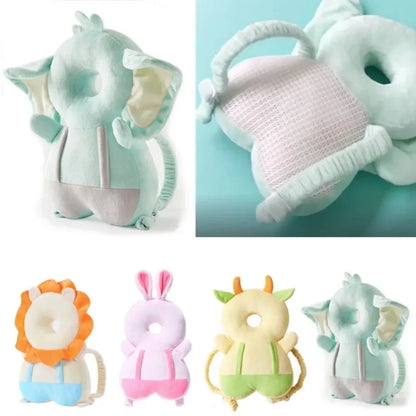 Newborn Headrest Security Pillows Backpack Toddler Baby Head Fall Protection Pad Cushion Cartoon Soft Security Pillows Backpack