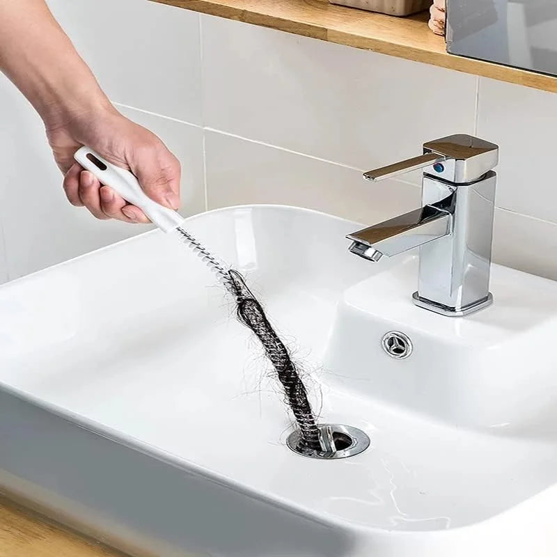 1 PC Pipe Dredging Brush Flexible Bathroom Hair Sewer Sink Cleaning Brush Bendable for Home Kitchen Sink Bathroom Hair Sewer