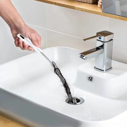 1 PC Pipe Dredging Brush Flexible Bathroom Hair Sewer Sink Cleaning Brush Bendable for Home Kitchen Sink Bathroom Hair Sewer