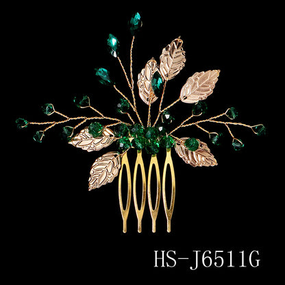 Golden Luxury Pearl Hair Comb Wedding Party Classic Jewellery Crystal Side Bangs Hair Clip For Women Elegant Headpieces